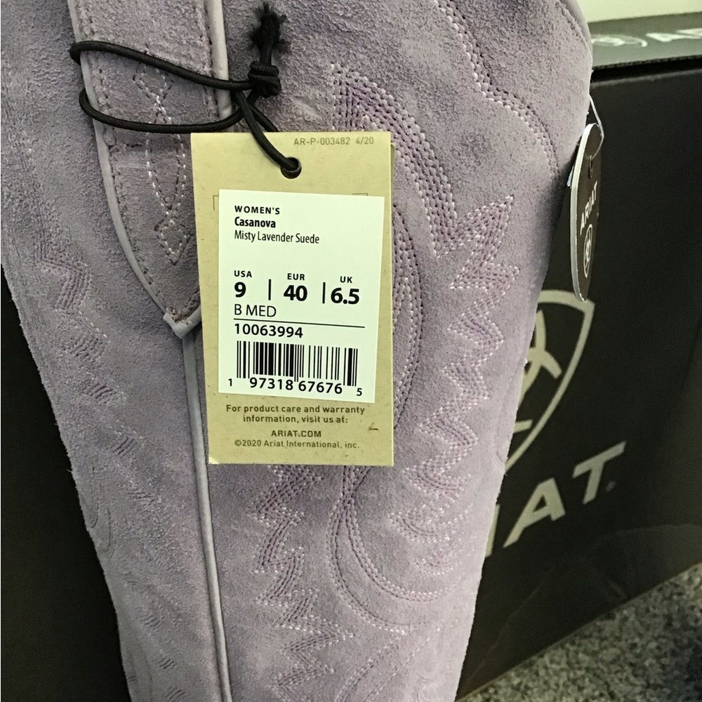 NWT Ariat Lavender Casanova Suede XToe Western Boots - Picture 4 of 6